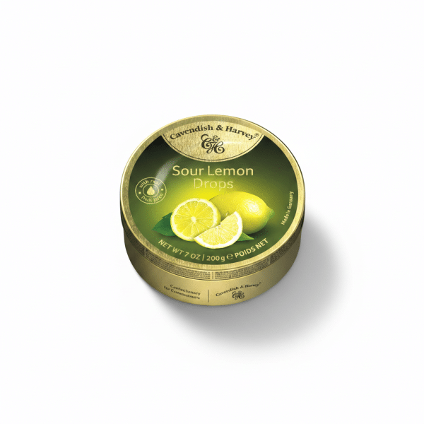 Cavendish & Harvey Sour Lemon Drops 200gm Fruit Drops
