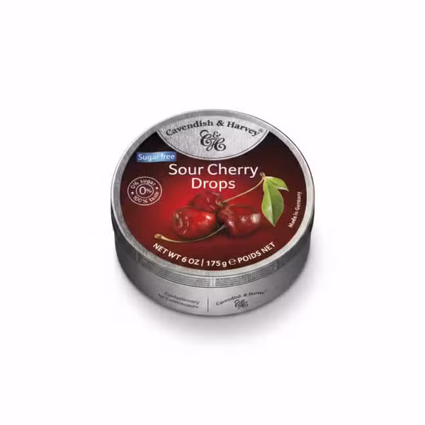 Cavendish & Harvey Sugar Free Sour Cherry Drops 175gm