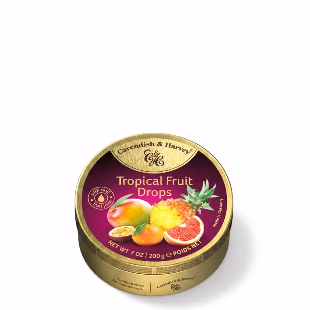 Cavendish & Harvey Tropical Fruit Drops 200gm Tin