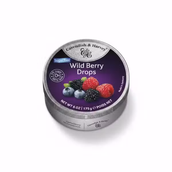 Cavendish & Harvey Wild Berry Drops Sugar Free 175g