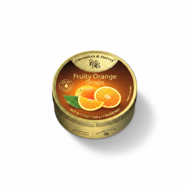 Cavendish & Harvey Fruity Orange Drops 200gm Real Fruit Juice