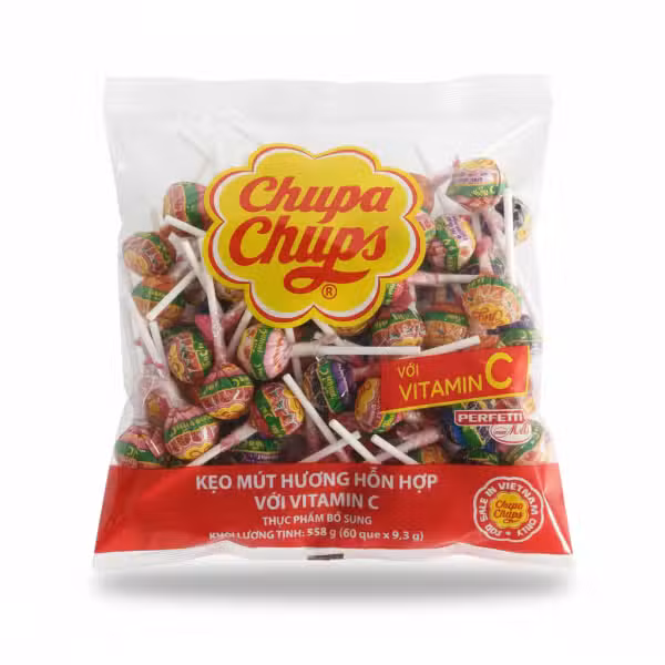 Chupa Chups Lollipops Mixed Flavors Vitamin C 558g