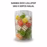 Sanwa Dice Lollipop 16g X 30pcs Halal