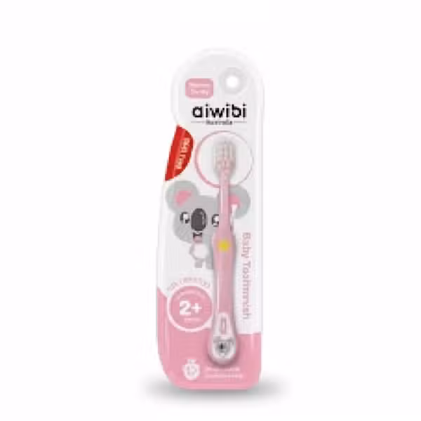 Aiwibi Australia Baby Toothbrush Pink 2+ Months Koala Design