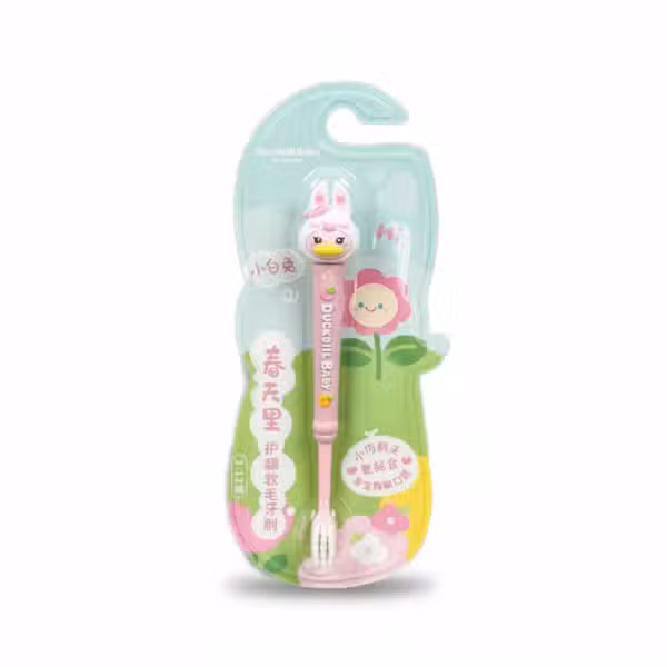 Duckbill Baby Tooth Brush pink Bunny design soft bristles 3-12 years