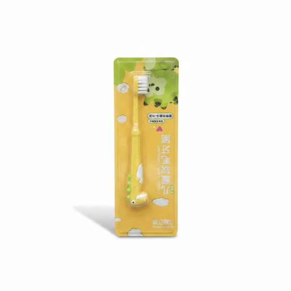 Dentistrv Children Toothbrush Yellow Soft Dinosaur Design