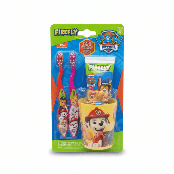 Paw Patrol Firefly Dental Value Set Toothbrushes and Toothpaste for Ages 3+