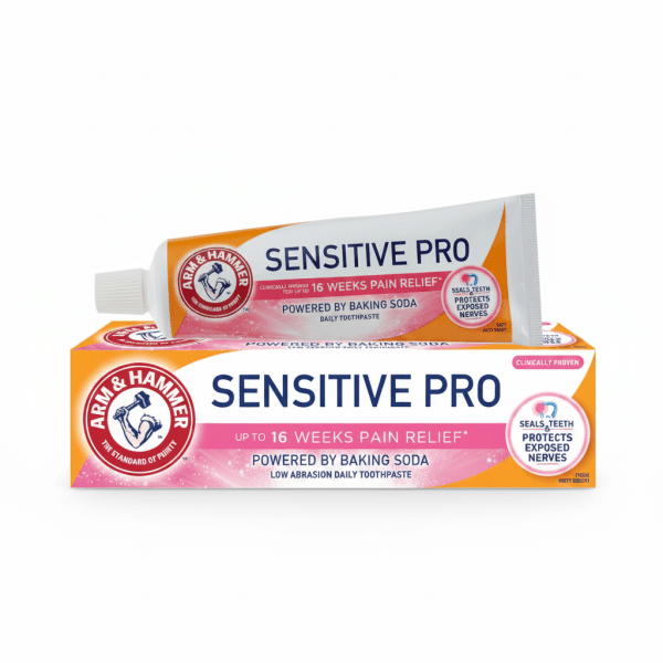 Arm & Hammer Sensitive Pro Toothpaste 75ml 16 Weeks Pain Relief Low Abrasion Daily Toothpaste