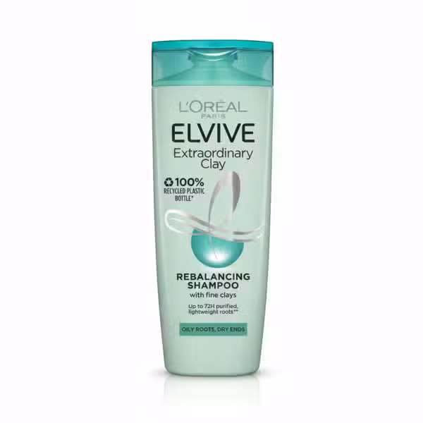 Loreal Paris Elvive Extraordinary Clay Rebalancing Shampoo 400ml Oily Roots Dry Ends