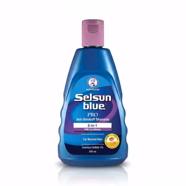 Selsun Blue Pro 2-in-1 With Conditioner Anti-Dandruff Shampoo For Normal Hair Selenium Sulfide 1% 200ml