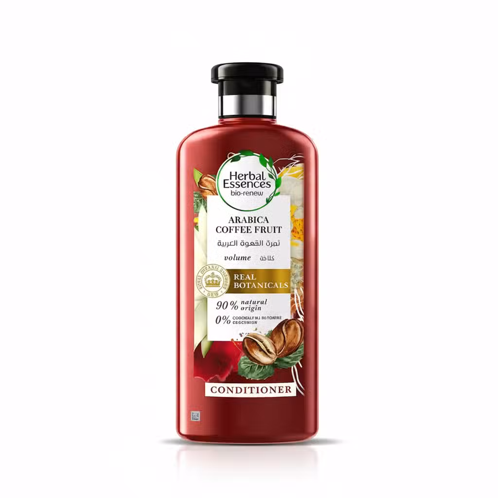 Herbal Essences Arabica Coffee Fruit Conditioner 400ml Volume Real Botanicals 90% Natural Origin