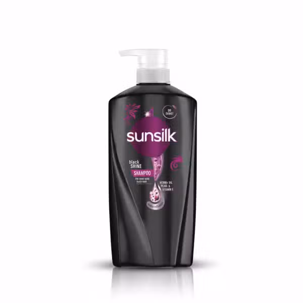 Sunsilk Black Shine Shampoo 625ml Henna Oil Pearl Vitamin E