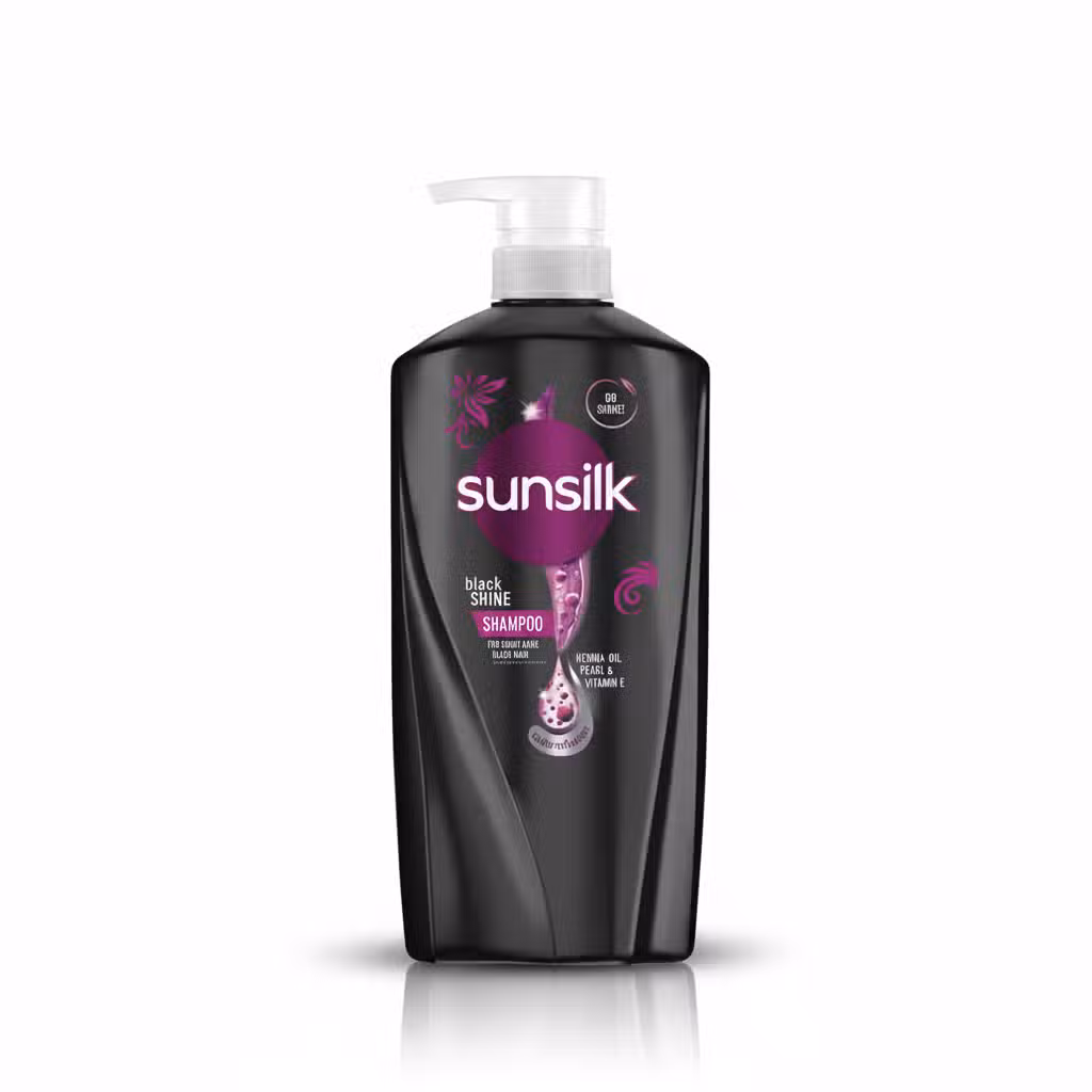 Sunsilk Black Shine Shampoo 625ml Henna Oil Pearl Vitamin E
