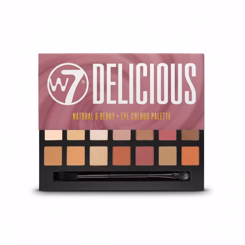 W7 Delicious Natural and Berry Eye Colour Palette 14 Colours Eyeshadow