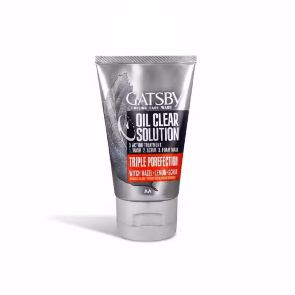Gatsby Oil Clear Solution Triple Porefection Cooling Face Wash 100g