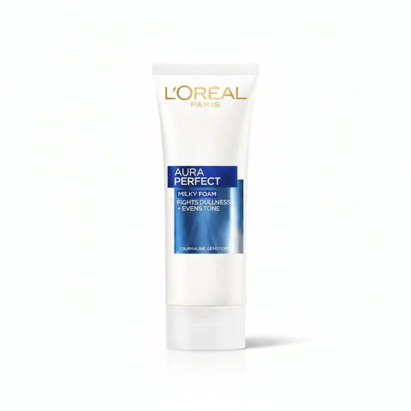 L'Oreal Paris Aura Perfect Milky Foam 100ml Fights Dullness Evens Tone