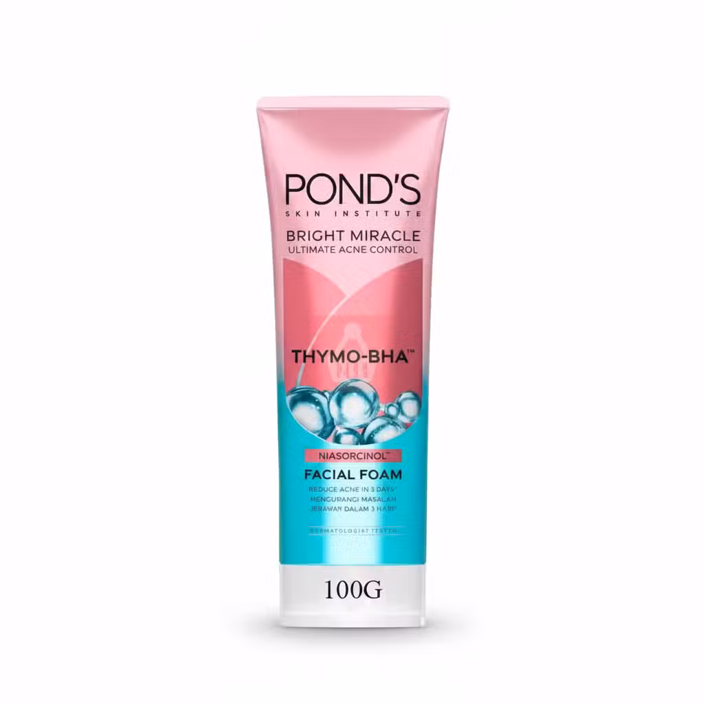 Pond's Bright Miracle Ultimate Acne Control Thymo-BHA Facial Foam 100g