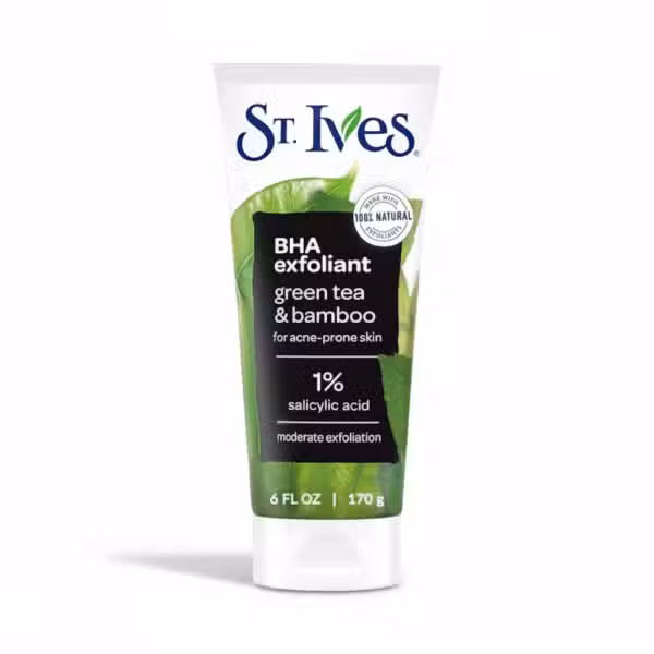 St Ives BHA Exfoliant Green Tea Bamboo 170g Salicylic Acid Acne Prone Skin