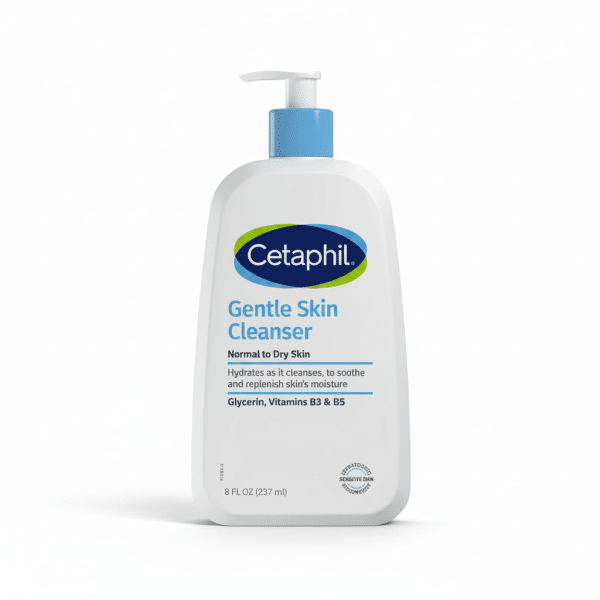 Cetaphil Gentle Skin Cleanser Normal to Dry Skin Glycerin Vitamins B3 B5 8 FL OZ 237 ml