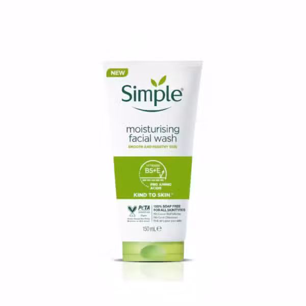 Simple Moisturising Facial Wash Vitamin B5+E Pro Amino Acids 150ml