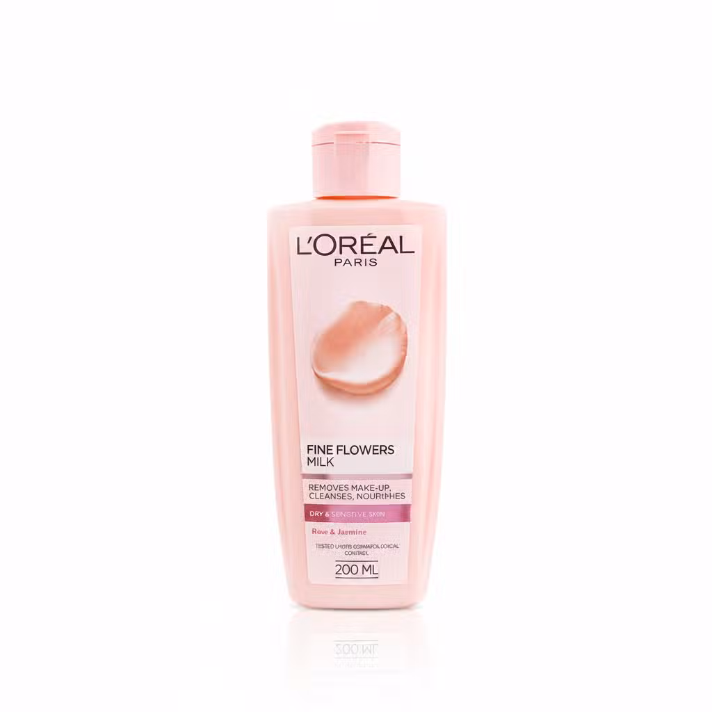 Loreal Paris Fine Flowers Milk Dry Sensitive Skin Rose Jasmine 200ml
