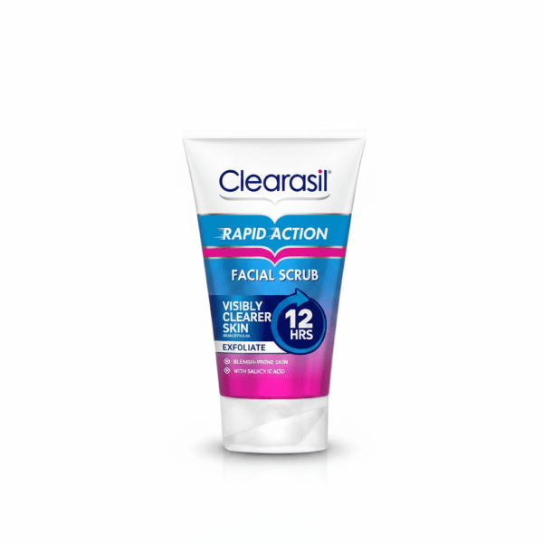 Clearasil Rapid Action Facial Scrub Visibly Clearer Skin 12 Hrs Exfoliate Blemish-Prone Skin With Salicylic Acid 125ml