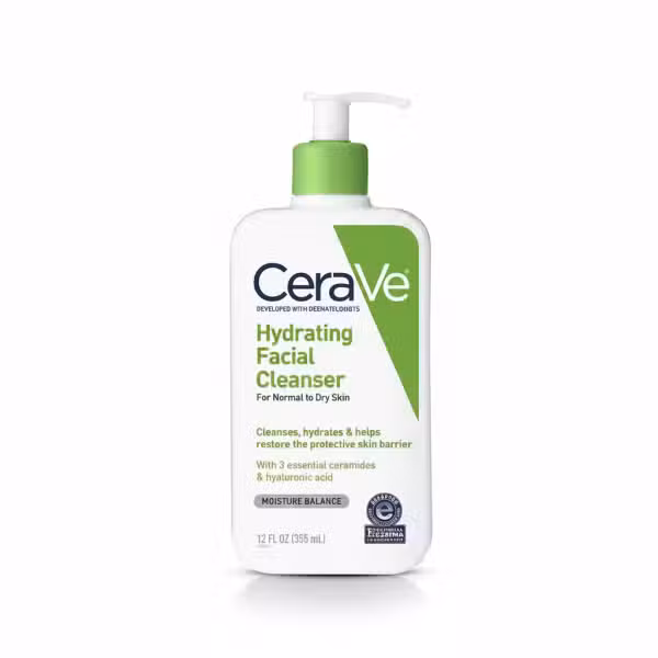 CeraVe Hydrating Facial Cleanser Normal to Dry Skin 355ml Moisture Balance