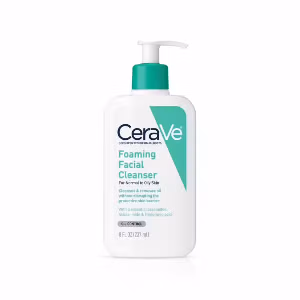 Cerave Foaming Facial Cleanser Normal to Oily Skin Oil Control 8 FL OZ 237 ml