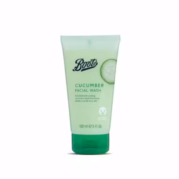 Boots Cucumber Facial Wash 150ml Cooling Enriched