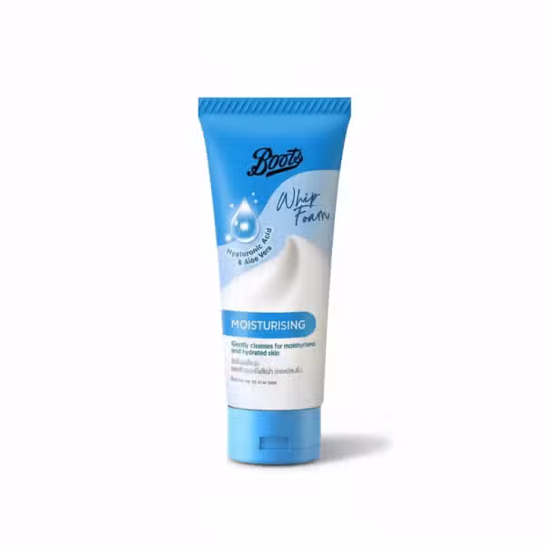 Boots Whip Foam Hyaluronic Acid Aloe Vera Moisturising Face Wash 100ml