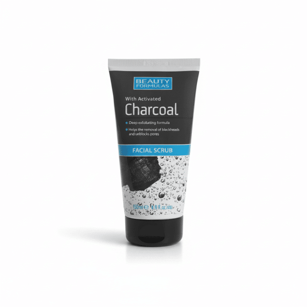 Beauty Formulas Activated Charcoal Facial Scrub Deep Exfoliating Formula 150ml