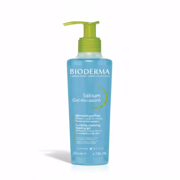 Bioderma Sebium Purifying Cleansing Foaming Gel 200ml Combination Oily Skin