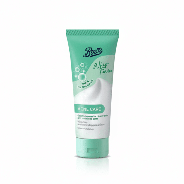 Boots Whip Foam BHA Tea Tree Extract Acne Care Face Wash 100ml