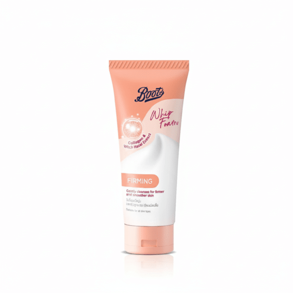 Boots Whip Foam Collagen Witch Hazel Extract Firming Face Wash 100ml