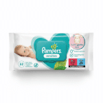 Pampers Sensitive Baby Wipes 52 Count Plant Based Fibers