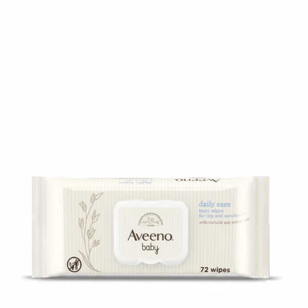 Aveeno Baby Daily Care Baby Wipes for Dry Sensitive Skin with Natural Oat Extract Aloe 72 wipes