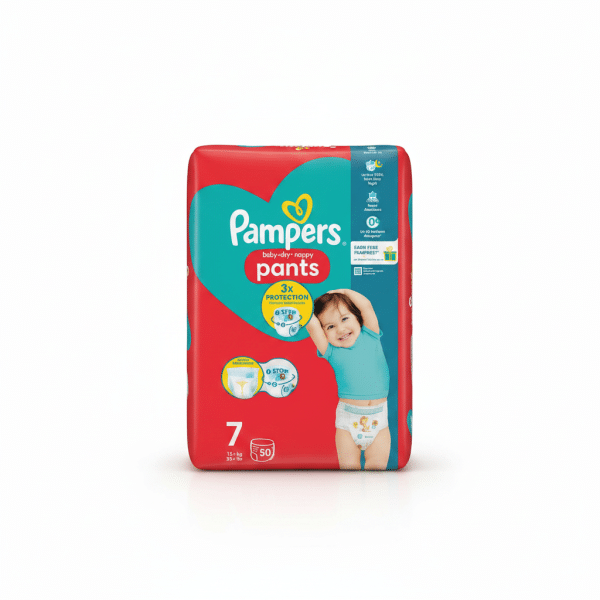 Pampers baby-dry nappy pants Size 7 15+kg 50pcs 3X Protection