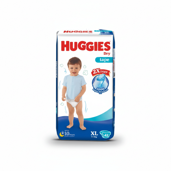 Huggies Dry Tape XL 42 Count 2X Drier Super Absorbent Up to 10 Hours