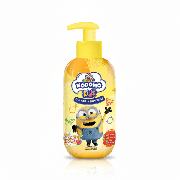 Kodomo Kids Minions 2in1 Hair Body Wash Tropical Fruits 300ml