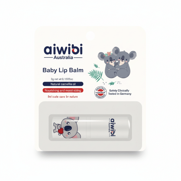 Aiwibi Baby Lip Balm Natural Camellia Oil Nourishing and Moisturizing 3g
