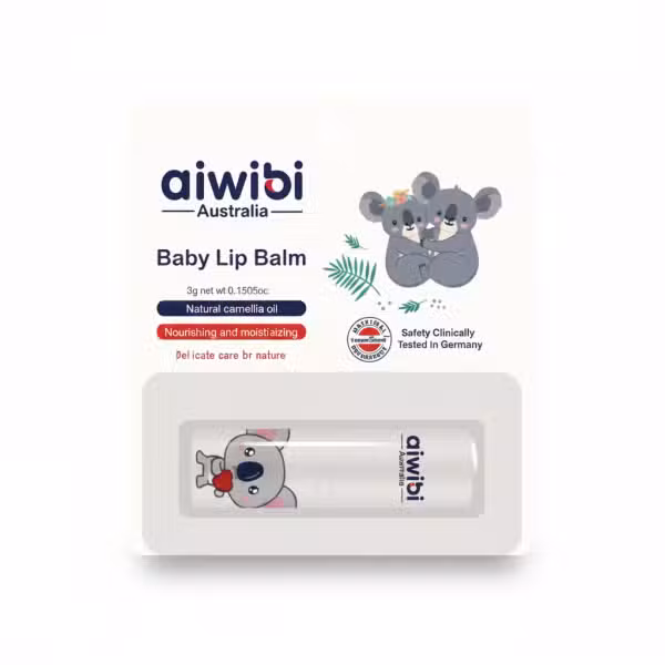 Aiwibi Baby Lip Balm Natural Camellia Oil Nourishing and Moisturizing 3g