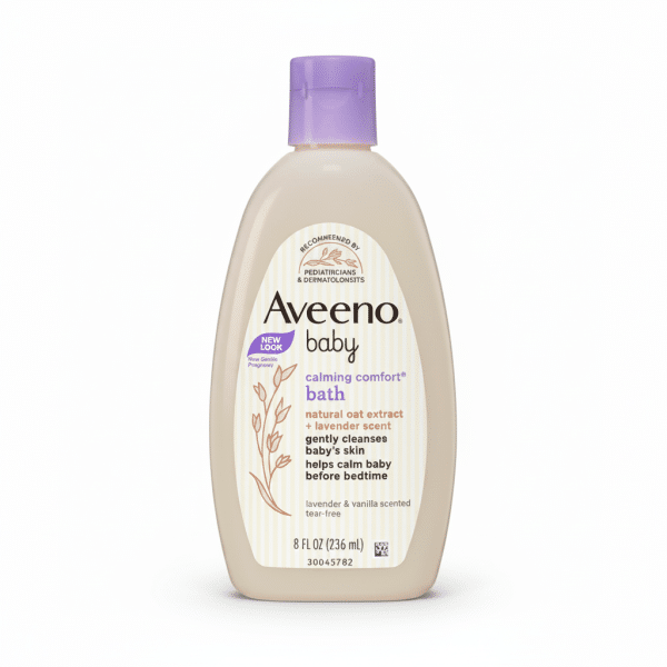 Aveeno Baby Calming Comfort Bath Lavender Vanilla Scented Tear-Free 8 FL OZ