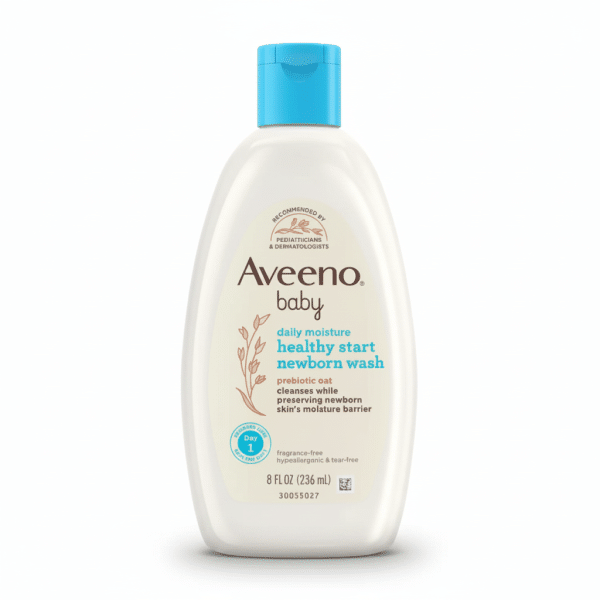 Aveeno Baby Daily Moisture Newborn Wash 236ml Prebiotic Oat Fragrance-Free Tear-Free