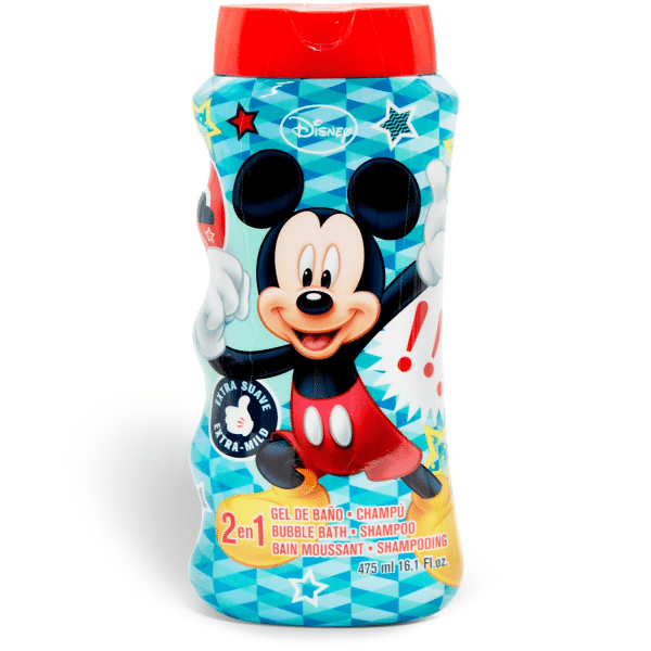 Disney Mickey Mouse 2in1 Bubble Bath Shampoo Extra Suave Extra Mild 475ml