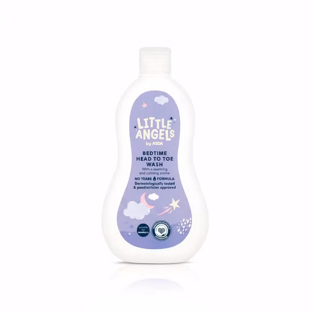 Little Angels by ASDA Bedtime Head to Toe Wash 500ml No Tears Formula Dermatologically Tested Pediatrician Approved
