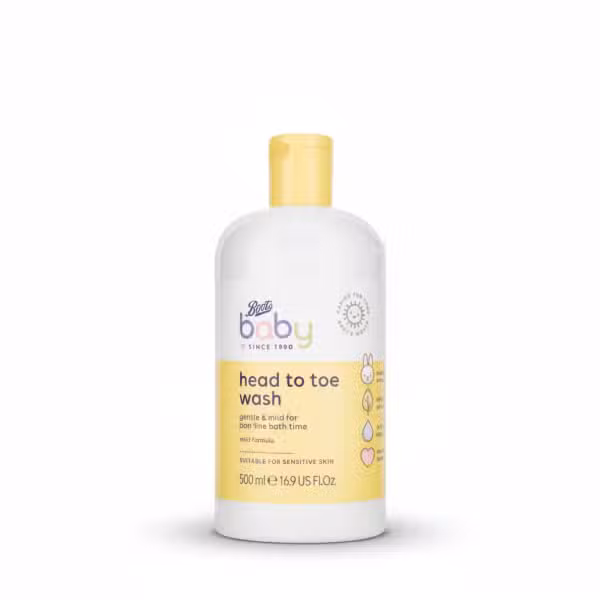 Boots Baby Head to Toe Wash 500ml Gentle Mild Formula