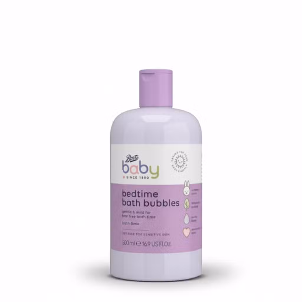 Boots Baby Bedtime Bath Bubbles 500ml Gentle Mild Tear Free