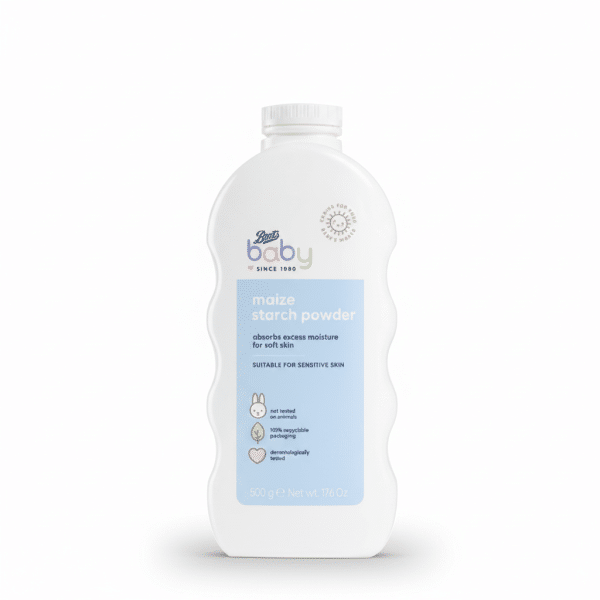 Boots Baby Maize Starch Powder 500g Absorbs Excess Moisture