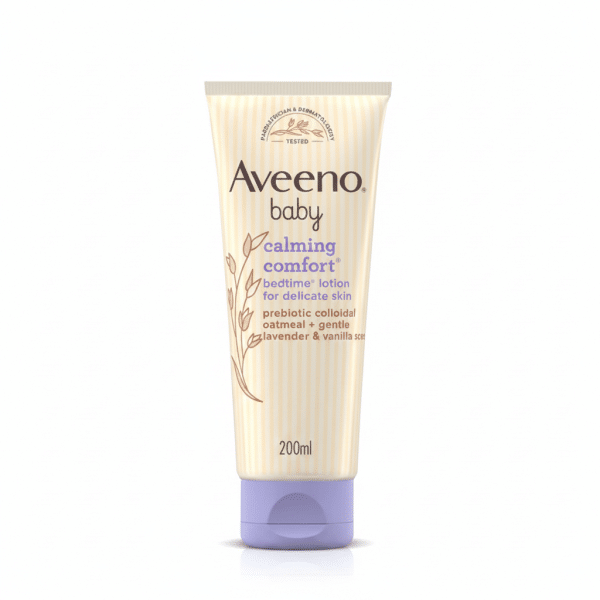 Aveeno Baby Calming Comfort Bedtime Lotion Prebiotic Colloidal Oatmeal Lavender Vanilla Scent 200ml