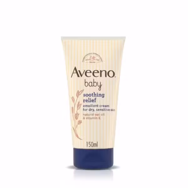 Aveeno Baby Soothing Relief Emollient Cream 150ml Natural Oat Oil Vitamin E